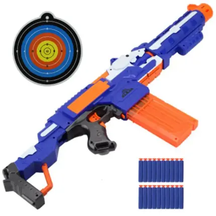 Blaster lance-fléchettes jouet – Pack complet avec cible + 20 darts - Kf s c d ab a a fb bo - Airsoft Gear Shop